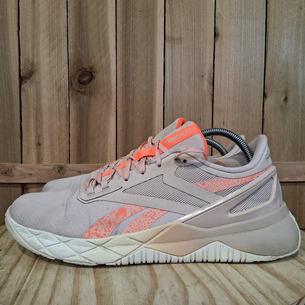 Reebok Nanoflex TR Shoes Womens Size 11 Beige Mesh Training Sneakers GZ0258